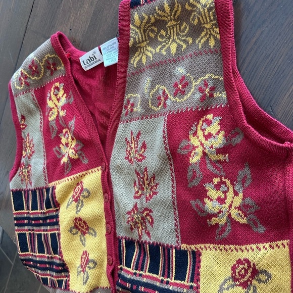 Vintage 1080’s Tabi Patchwork Knit Vest - Picture 3 of 4